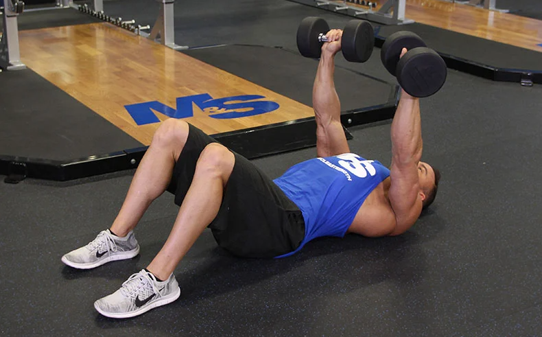 The Dumbbell Floor Press Is one of The Alternatives to the Military Press